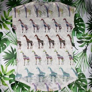 - Moa Moa multicolor giraffe top shirt Sz Me…